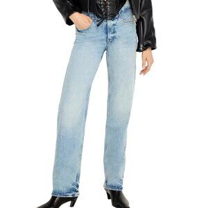 GOOD AMERICAN Good '90s Icon Straight Leg Jeans in Indigo